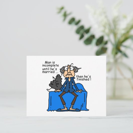 De onvolledige dan Gebeëindigde Humor van het Briefkaart (Staand voorkant)