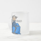 De onvolledige dan Gebeëindigde Humor van het Matglas Koffiemok (Voorkant links)