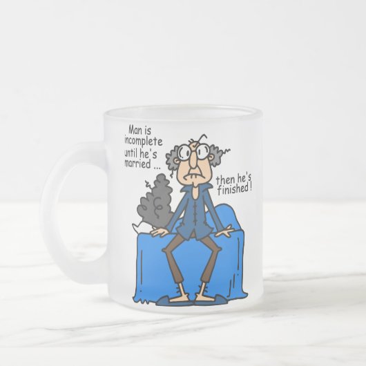 De onvolledige dan Gebeëindigde Humor van het Matglas Koffiemok (Links)