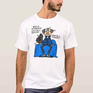 De onvolledige dan Gebeëindigde Humor van het T-shirt