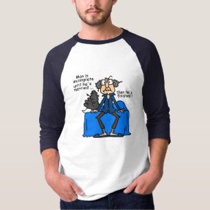 De onvolledige dan Gebeëindigde Humor van het T-shirt