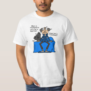 De onvolledige dan Gebeëindigde Humor van het T-shirt