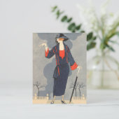 De onvoorziene regen van George Barbier Briefkaart (Staand voorkant)