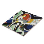 De onweersbui, kleurrijk kunstwerk tegeltje (Zijkant)