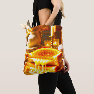 De onweerstaanbare gegrilde kaas sandwich tote bag