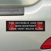 DE ONZICHTBARE EN DE NIET-BESTAANDE BUMPERSTICKER (Op auto)