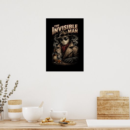 De onzichtbare man poster (Keuken)