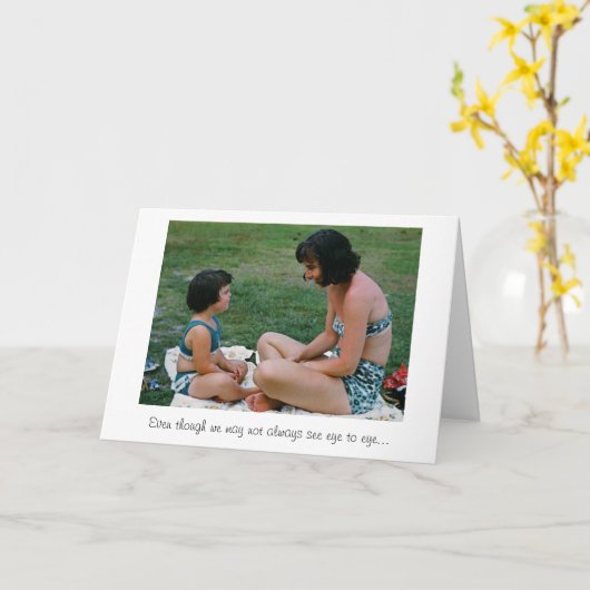 De oog aan Oog Kaart van het Moederdag (Gele Bloem)