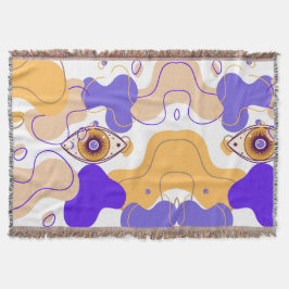 DE OOG ABSTRACTE KUNST WERPDEKEN DEKEN
