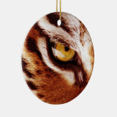 De Oog-foto van de Tijger Keramisch Ornament (Rechts)