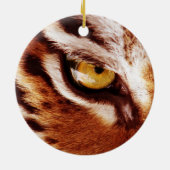 De Oog-foto van de Tijger Keramisch Ornament (Achterkant)