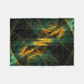 De Oog van de Jungle Abstracte Kunst Fleece Deken (Voorkant (Horizontaal))