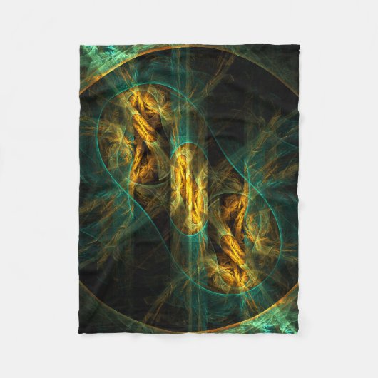 De Oog van de Jungle Abstracte Kunst Fleece Deken (Voorkant)