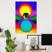 De Oogdruppel Ken Gage Psychedelische Kunst Poster (Thuiskantoor)