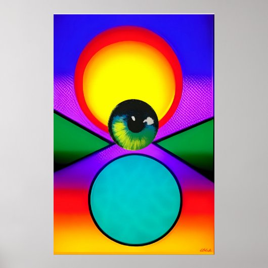 De Oogdruppel Ken Gage Psychedelische Kunst Poster (Voorkant)