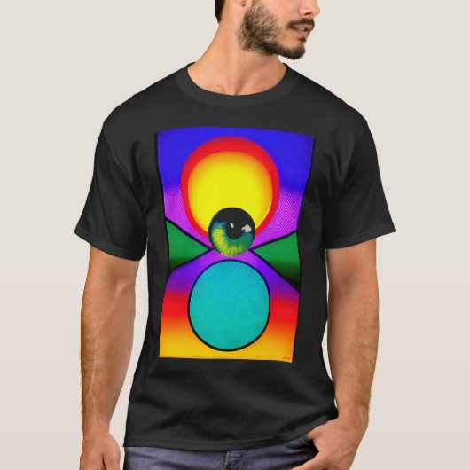 De Oogdruppel Ken Gage Psychedelische Kunst T-shirt (Voorkant)