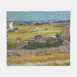 De oogst bij La Crau Vincent Van Gogh Fleece Deken