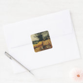De Oogst by Pieter Bruegel de Oude Vierkante Sticker (Envelop)
