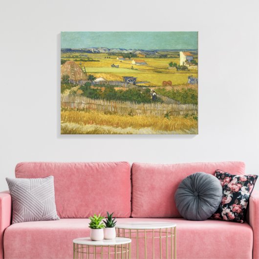 De oogst door Vincent van Gogh Canvas Afdruk (Insitu (Woonkamer))