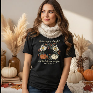 De oogst is overvloedig   Retro Christelijk Tri-Blend Shirt