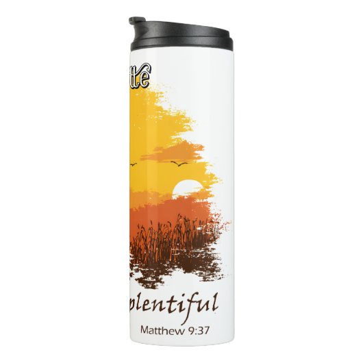 De oogst is overvloedig thermosbeker (Geroteerd rechts)