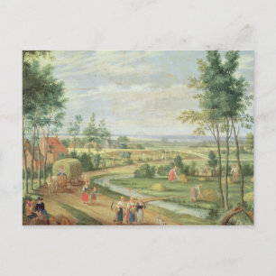 De oogst of de zomer briefkaart