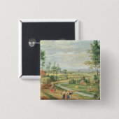 De oogst of de zomer vierkante button 5,1 cm (Voorkant /achterkant)