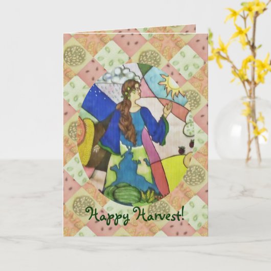 De Oogst van het Voedsel van de Overvloed van Gaia Kaart (Gele Bloem)