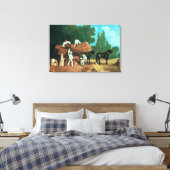De oogst Wagon Canvas Afdruk (Insitu (Slaapkamer))