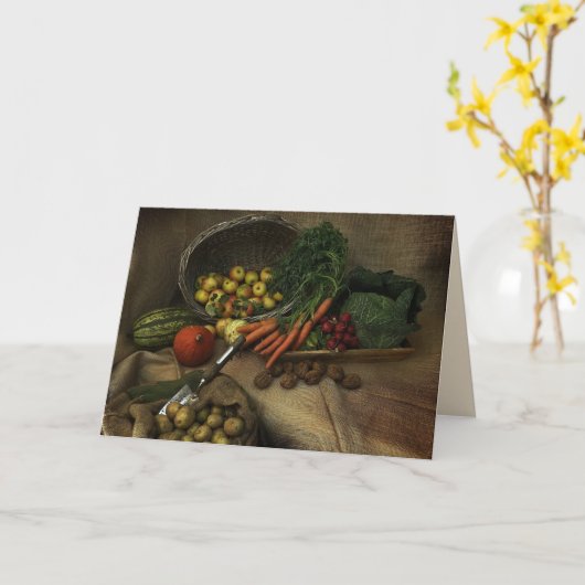 de oogst wenskaart kaart (Gele Bloem)