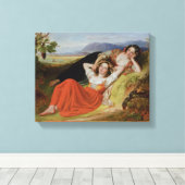 De oogsten van de druiven canvas afdruk (Insitu (Houten vloer))