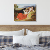 De oogsten van de druiven canvas afdruk (Insitu (Slaapkamer))