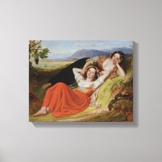 De oogsten van de druiven canvas afdruk (Voorkant)