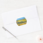 De Oogstkatsticker Ronde Sticker (Envelop)