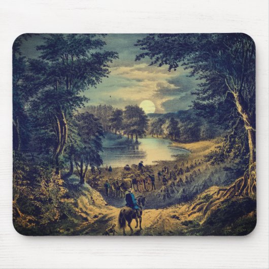 De oogstmaan, Currier & Ives: Muismat (Voorkant)