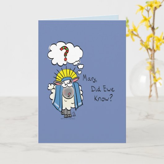 De Ooi van Mary Did weet - de Grappige Kerstkaart Kaart (Gele Bloem)