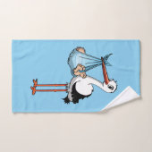 De ooievaar en de baby jongen. handdoek (Handdoek)