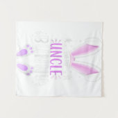 De oom Bunny Easter Day Rabbit Family Wandkleed (Voorkant (horizontaal))