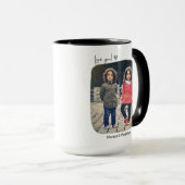 De oom die iedereen graag had | Blauwe foto Mok (Voorkant rechts)