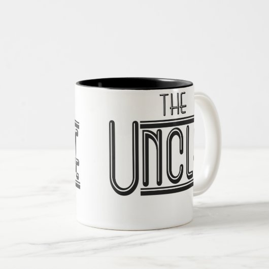 "DE" Oom-Mok Tweekleurige Koffiemok (Voorkant rechts)