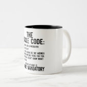 De oomcode tweekleurige koffiemok (Voorkant rechts)