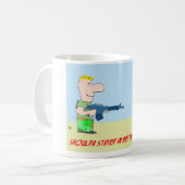 de oorlog in irak bleef bed koffiemok (Voorkant links)
