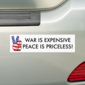 DE OORLOG IS EEN KOMENDE VREDE IS PRICELbumperstic Bumpersticker (Op auto)
