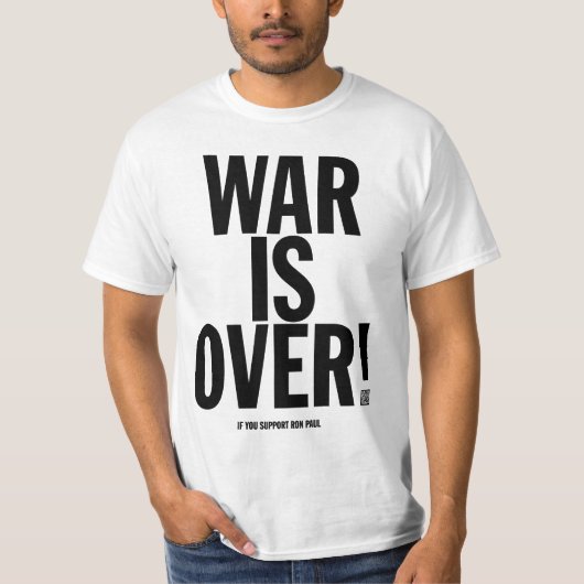 De oorlog is voorbij het Shirt van Ron Paul (Voorkant)