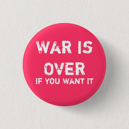 De oorlog is voorbij ronde button 3,2 cm (Voorkant)
