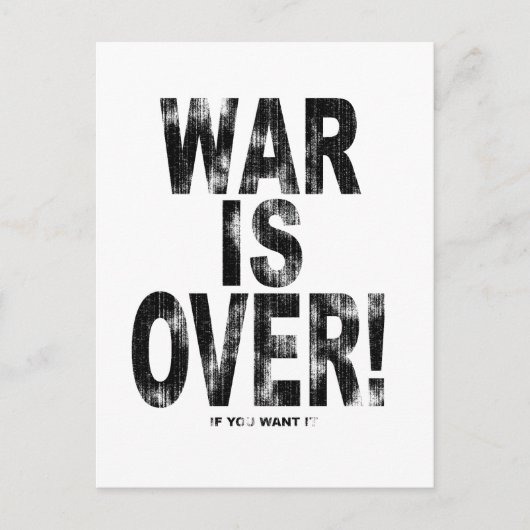 De oorlog is voorbij (versleten blik) briefkaart (Voorkant)