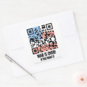 De oorlog is voorbij! vierkante sticker (Envelop)