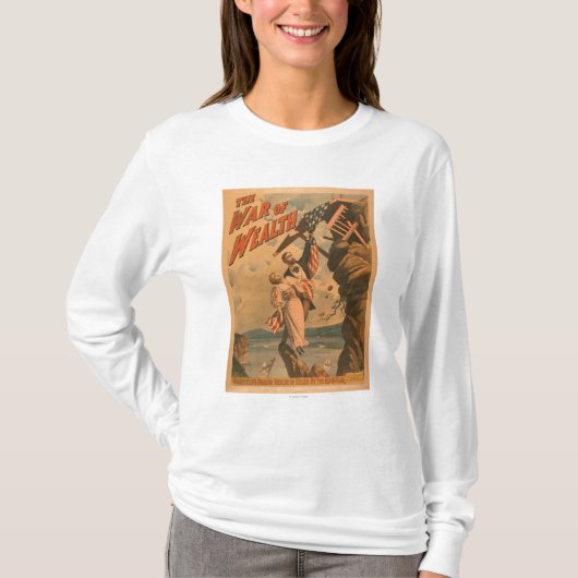 De oorlog tegen het Poster van de rijkdom T-shirt (Voorkant)