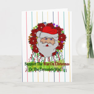 De Oorlog van de kerstman op Kerstmis Feestdagen Kaart