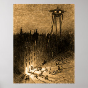 De oorlog van de wereld in de gekweekte kroon poster